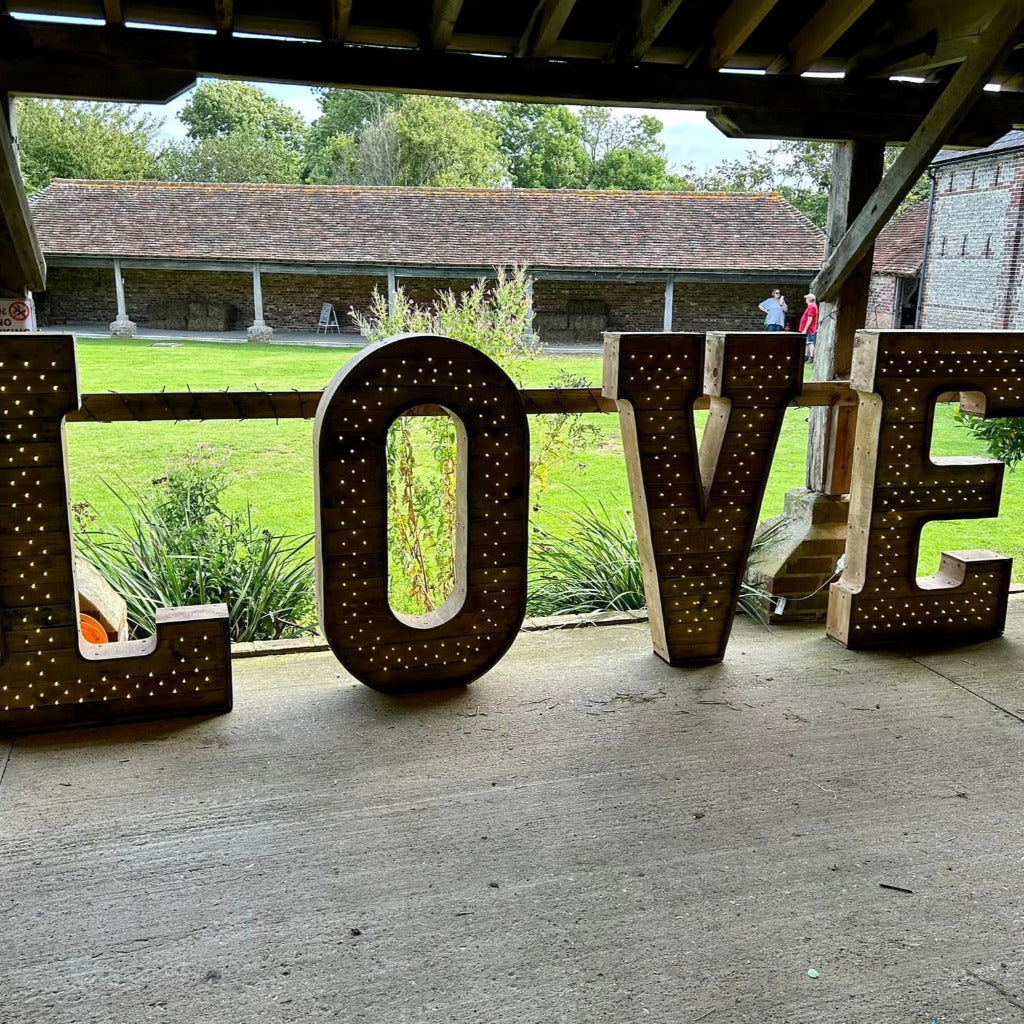 4ft LED Rustic Love Letters