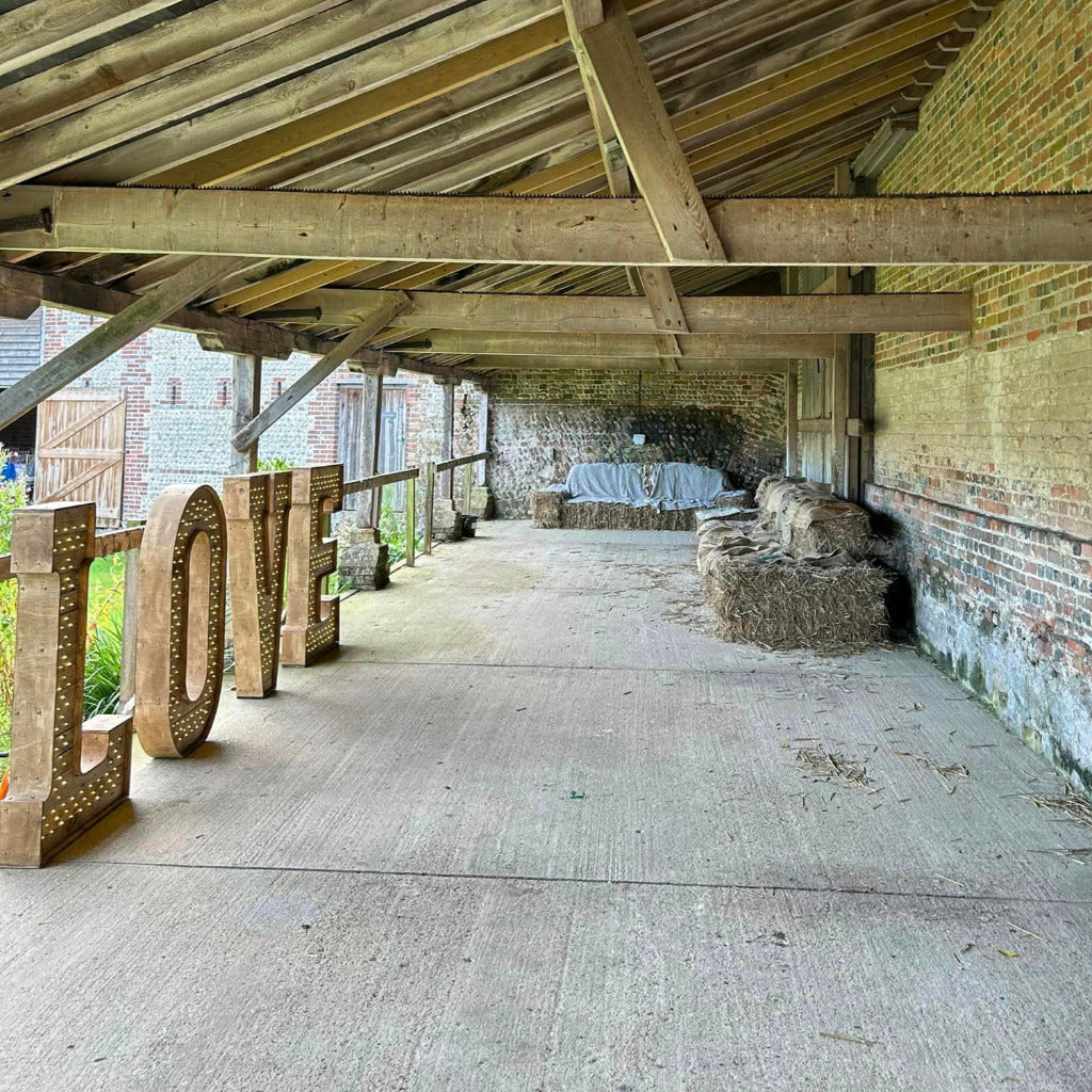 4ft LED Rustic Love Letters