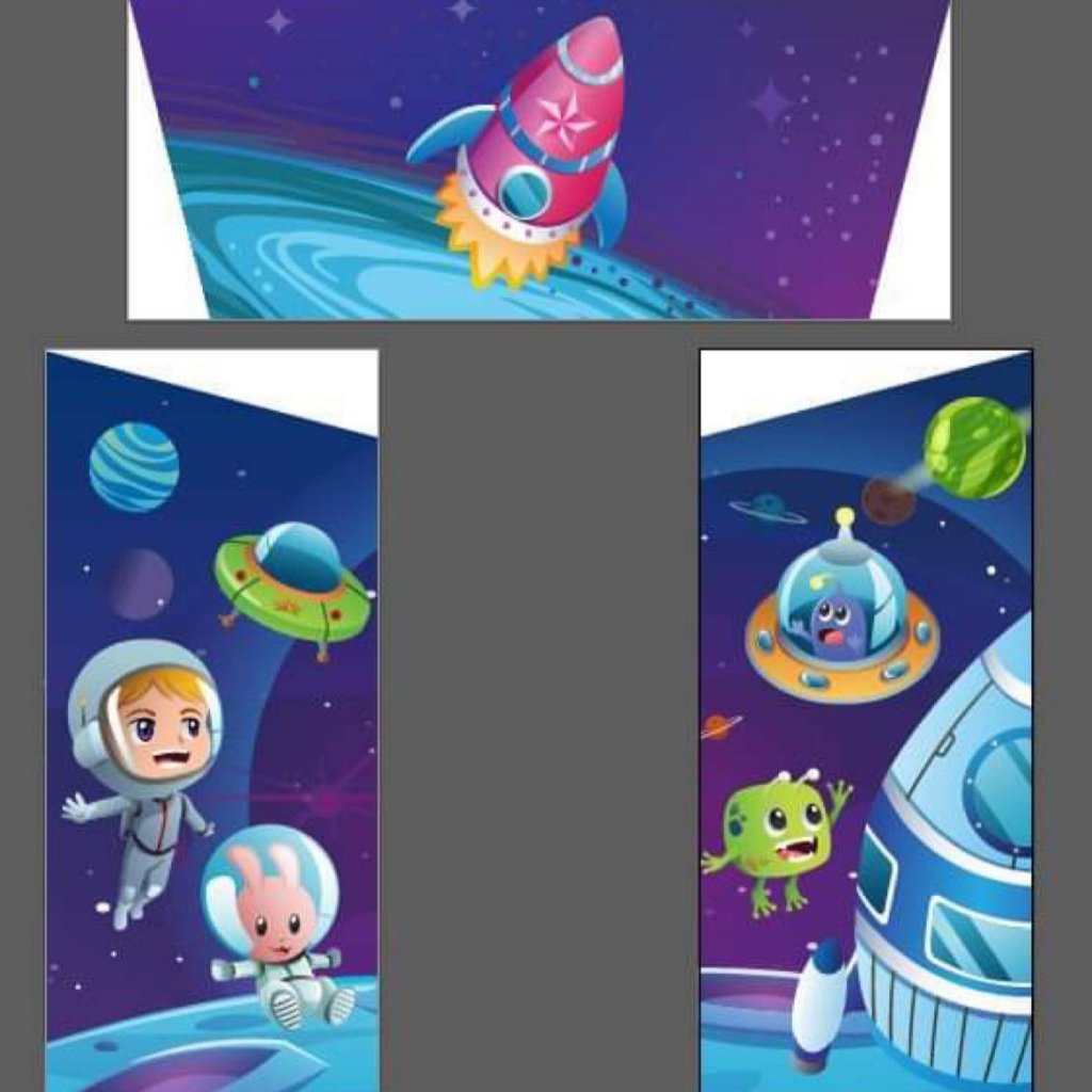 Blue & Purple Space 2 Bounce 'n' Slide