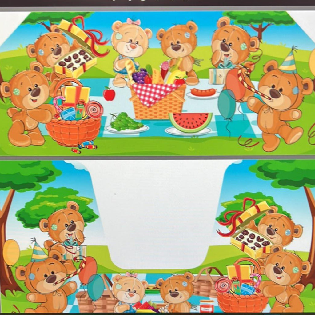 Teddy Bear Picnic Pink & Purple Inflatable Ball Pool Air Juggler