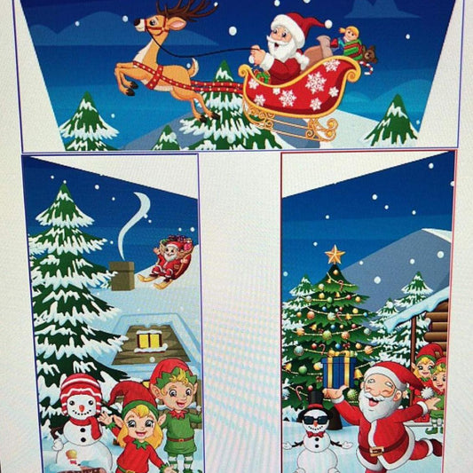 Christmas Bouncy Castle Pink & Purple