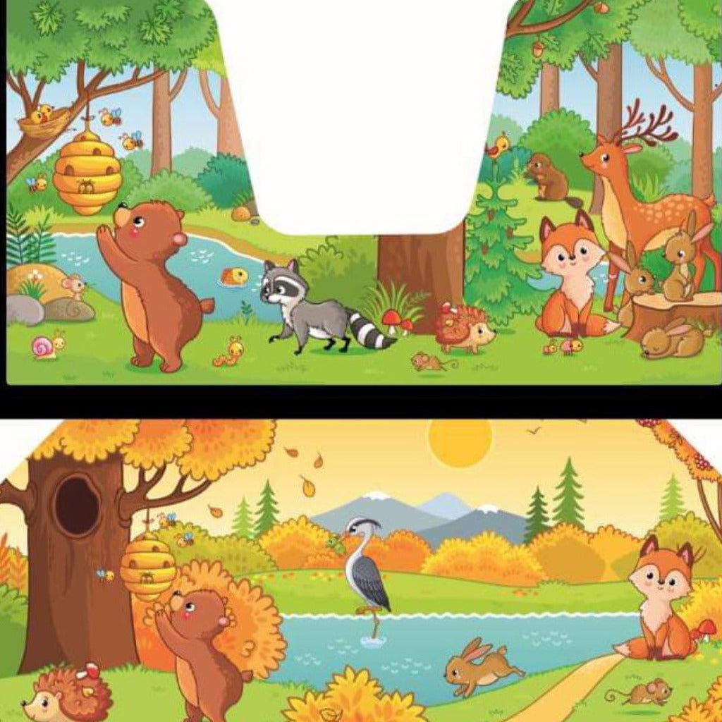 Red & Blue Bounce 'n' Slide Woodland Themed
