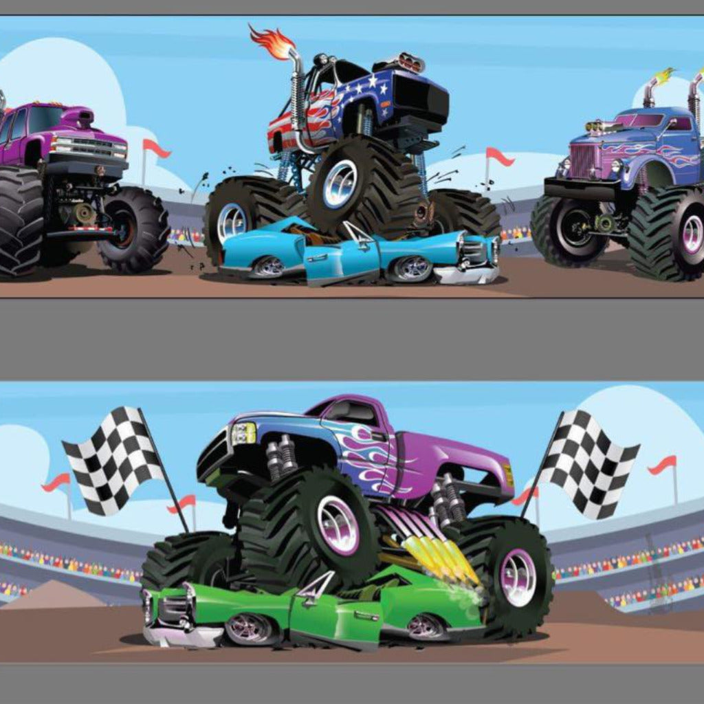 Monster Truck Green & Purple Inflatable Ball Pool Air Juggler
