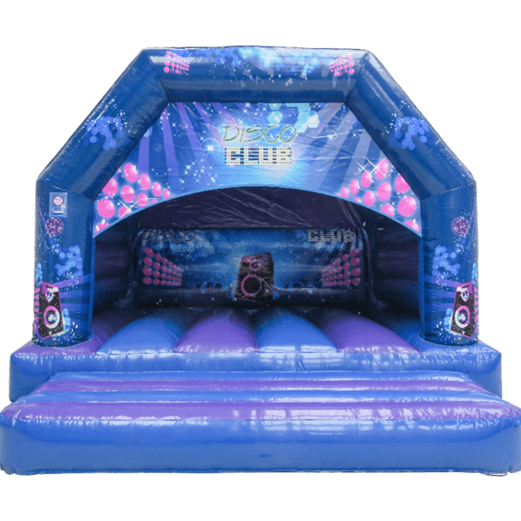 Blue & Purple Disco Bouncy Castle