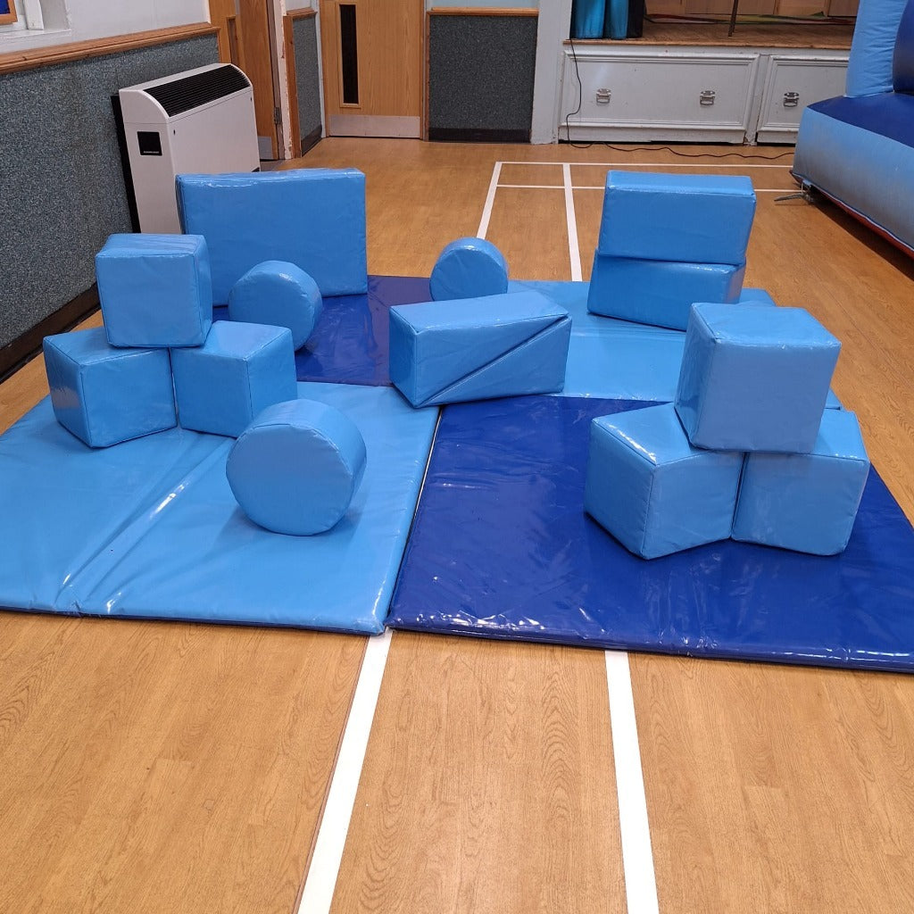 Pastel Blue Soft Play Shapes