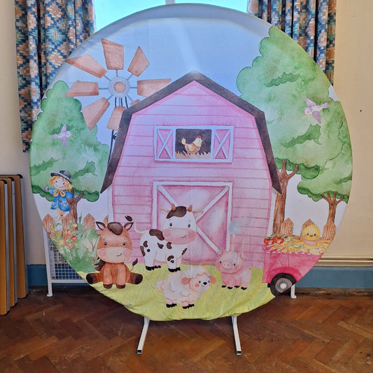 6ft Round Farm Backdrop Hoop