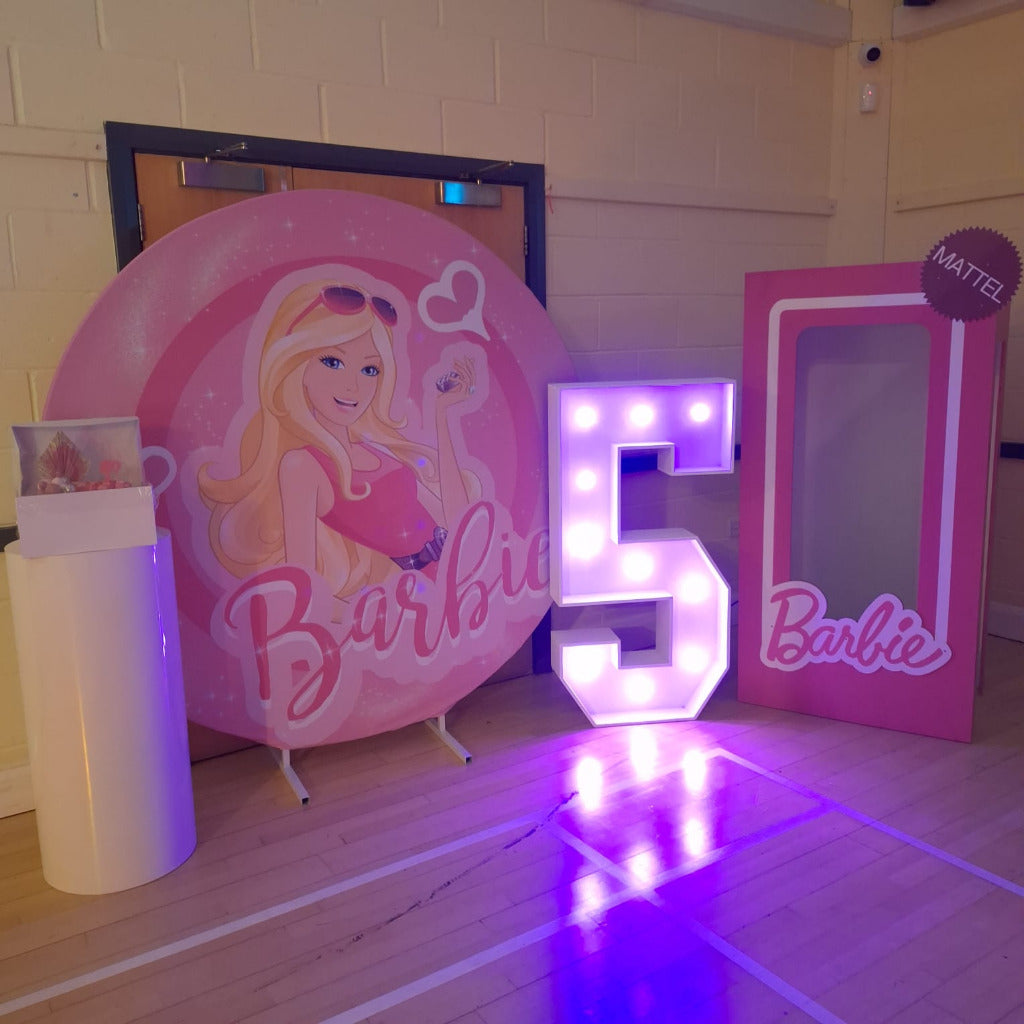 6ft Round Barbie Backdrop Hoop