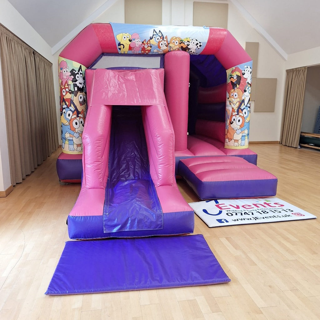 Bluey Pink & Purple Bounce 'n' Slide