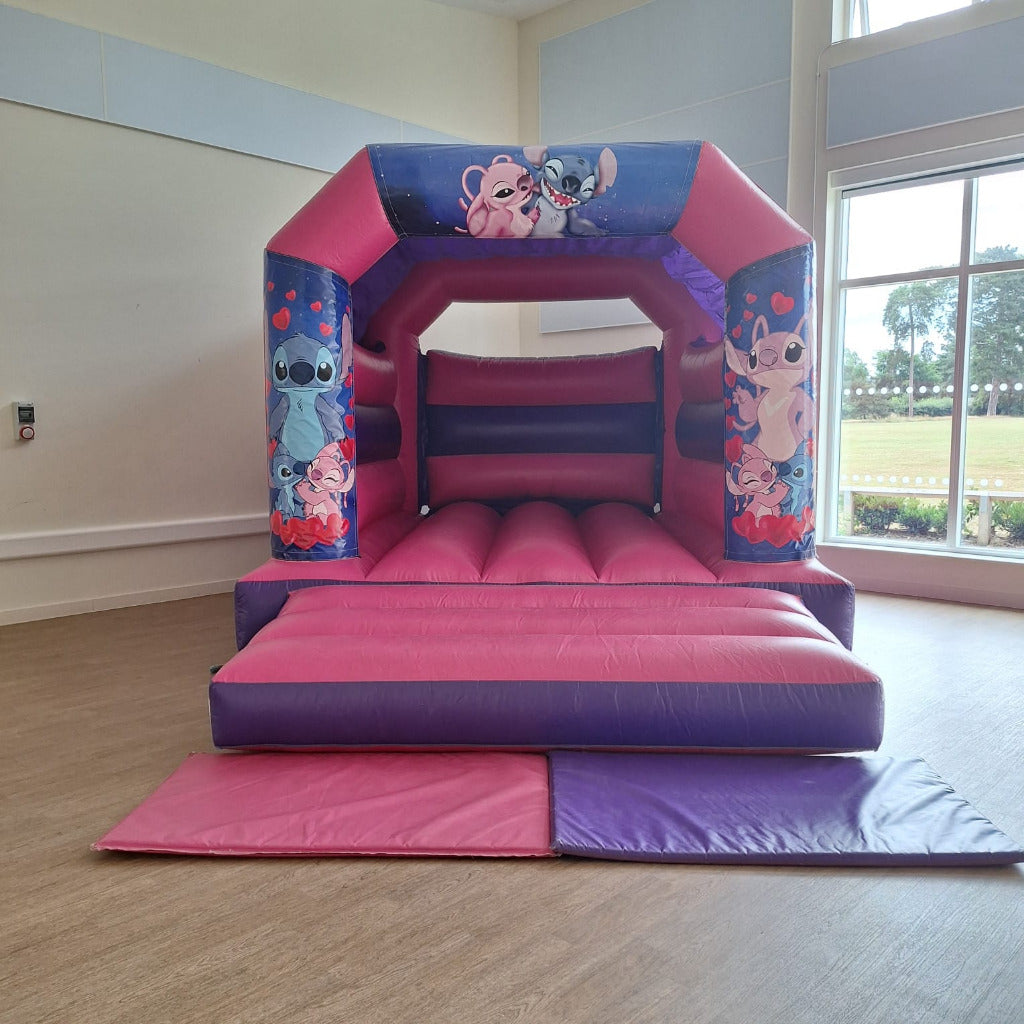 Stitch & Angel Pink & Purple Bouncy Castle