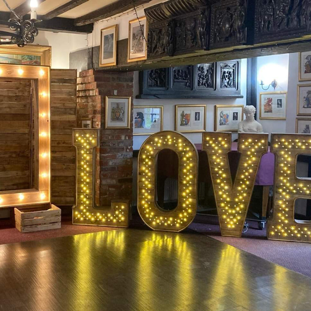 4ft LED Rustic Love Letters