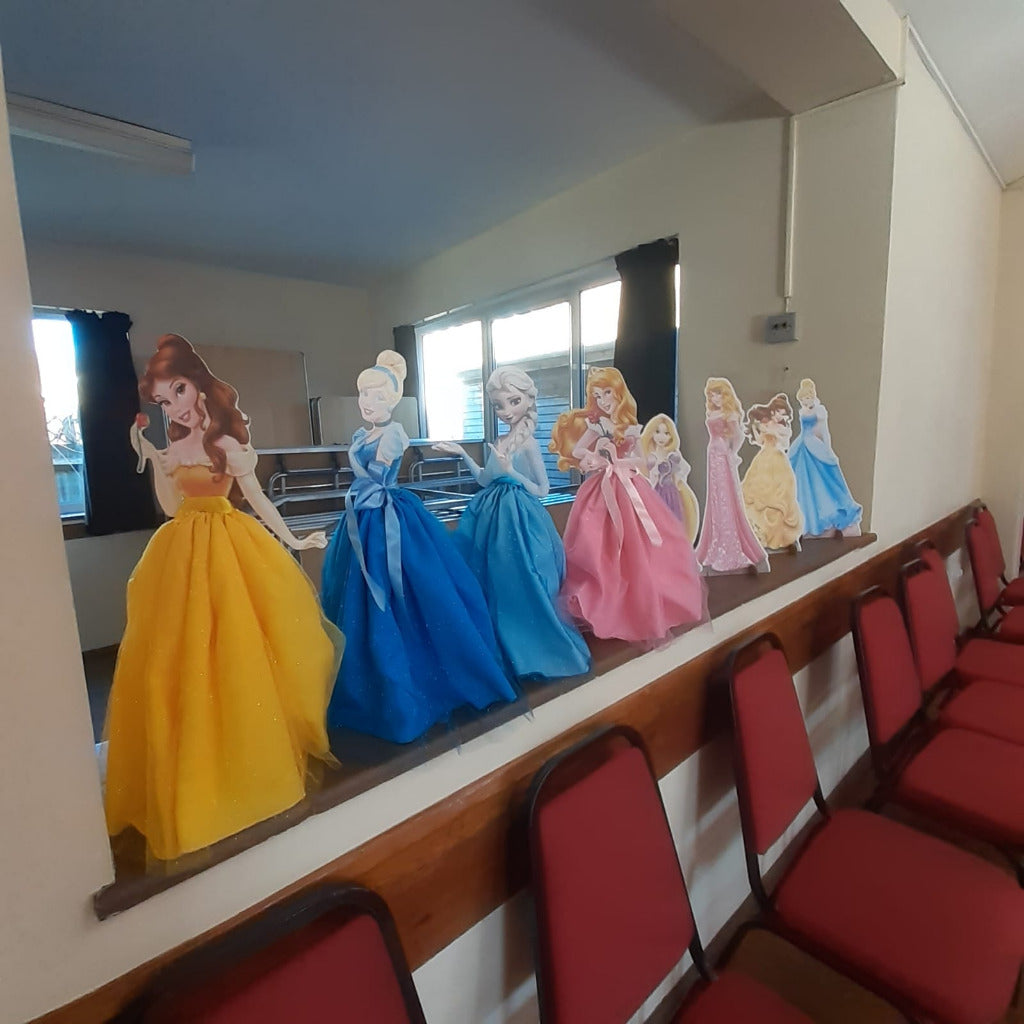 4x Princess Table Centre Pieces (Wooden)