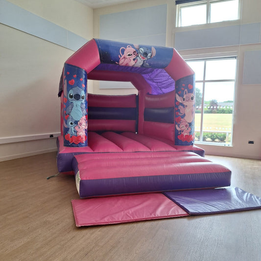 Stitch & Angel Pink & Purple Bouncy Castle