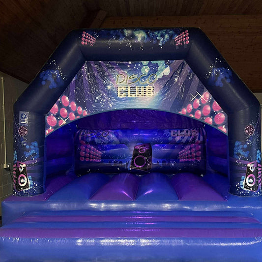Blue & Purple Disco Bouncy Castle