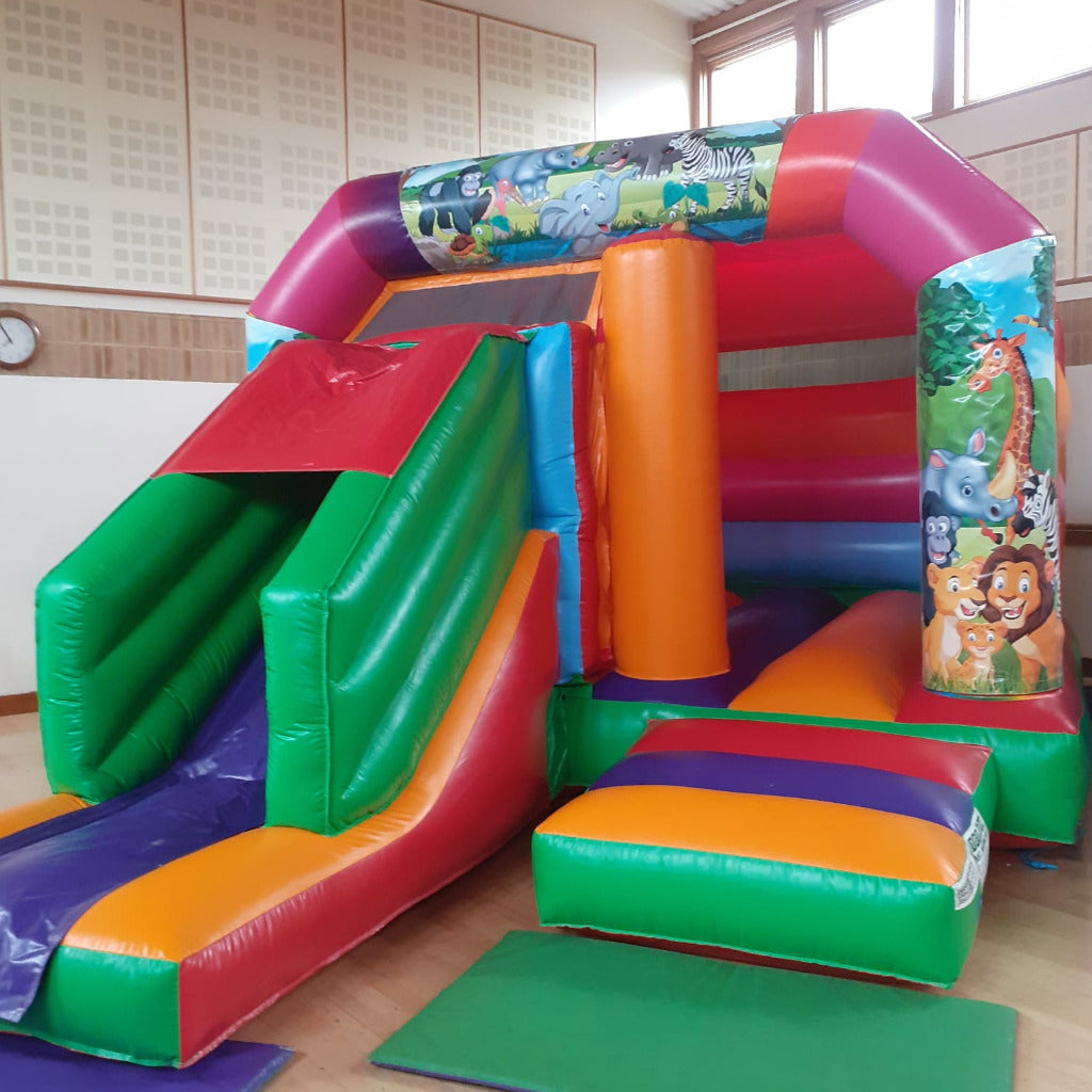 Multicoloured Bounce 'n' Slide Jungle Themed 2