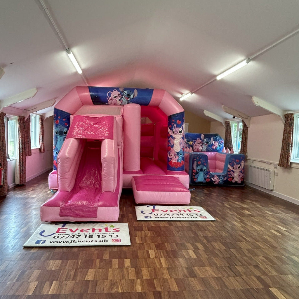 Stitch & Angel Light Pastel Pink & Light Pastel Blue Inflatable Ball Pool Air Juggler