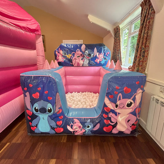 Stitch & Angel Light Pastel Pink & Light Pastel Blue Inflatable Ball Pool Air Juggler