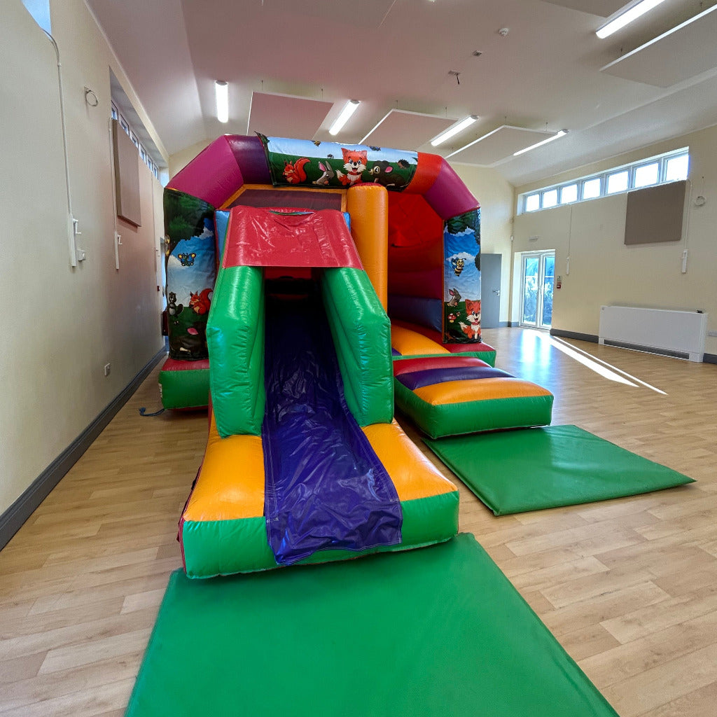 Multicoloured Bounce 'n' Slide Woodland Themed
