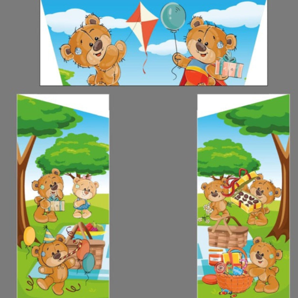 Teddy Bear Picnic Bounce 'n' Slide Red & Blue