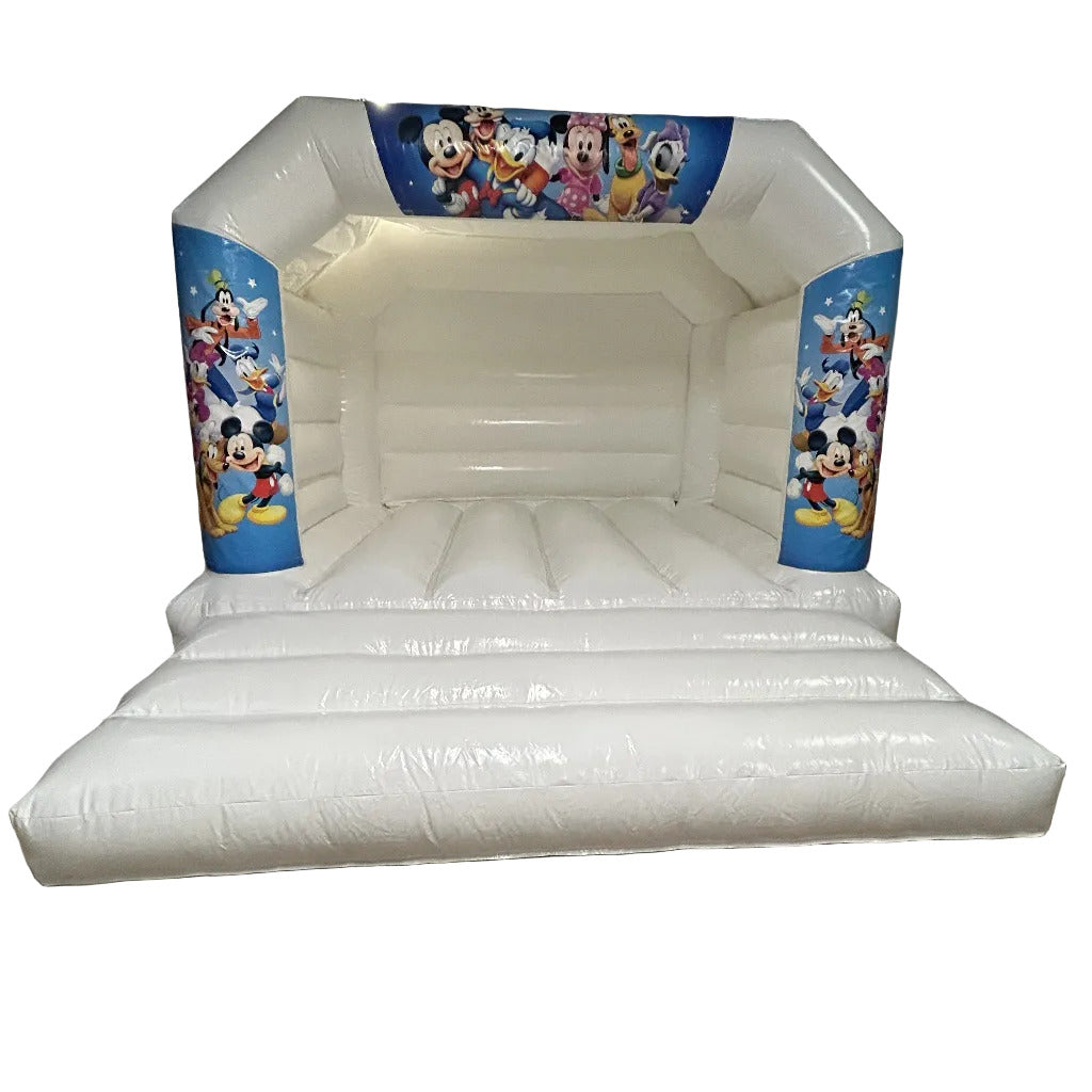 White Bouncy Castle Mickey Mouse & Friends