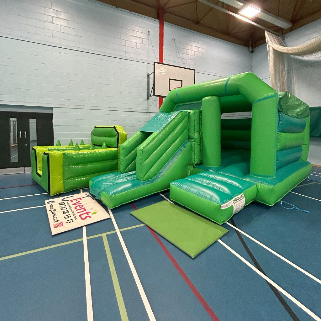 Green Bounce 'n' Slide Plain & Green Ball Pool