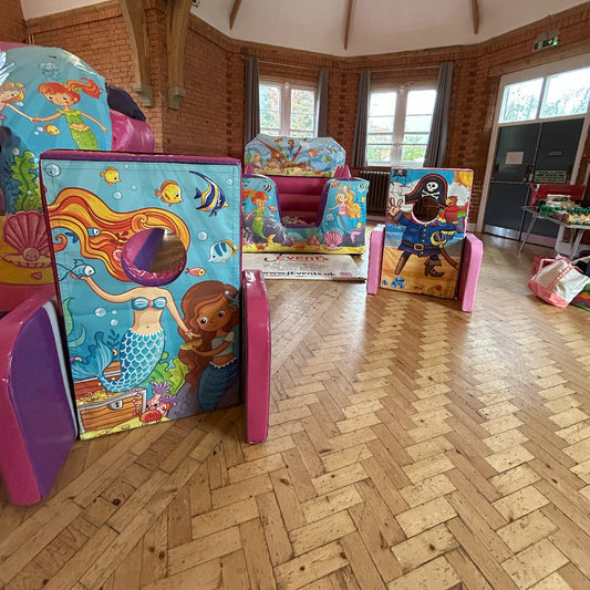 Mermaid ‘Face in Hole’  Peek a Boo Pink & Purple