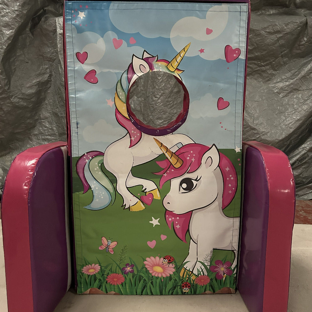 Unicorn ‘Face in Hole’ Peek a Boo Pink & Purple
