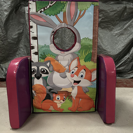 Woodland ‘Face in Hole’  Peek a Boo Pink & Purple