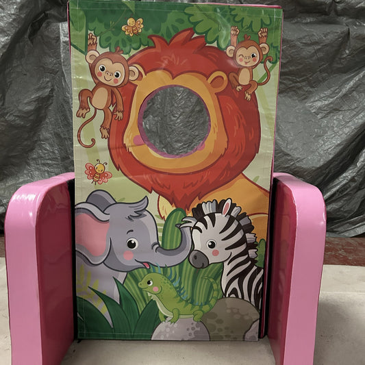 Cute Jungle ‘Face in Hole’  Peek a Boo Pink