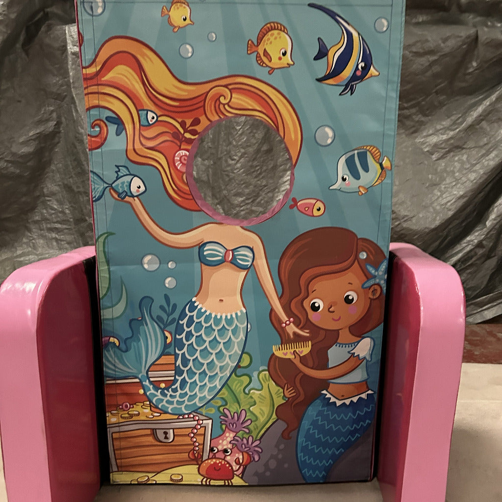 Mermaid ‘Face in Hole’  Peek a Boo Pink