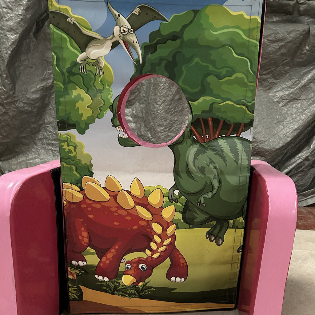 Dinosaur ‘Face in Hole’  Peek a Boo Pink