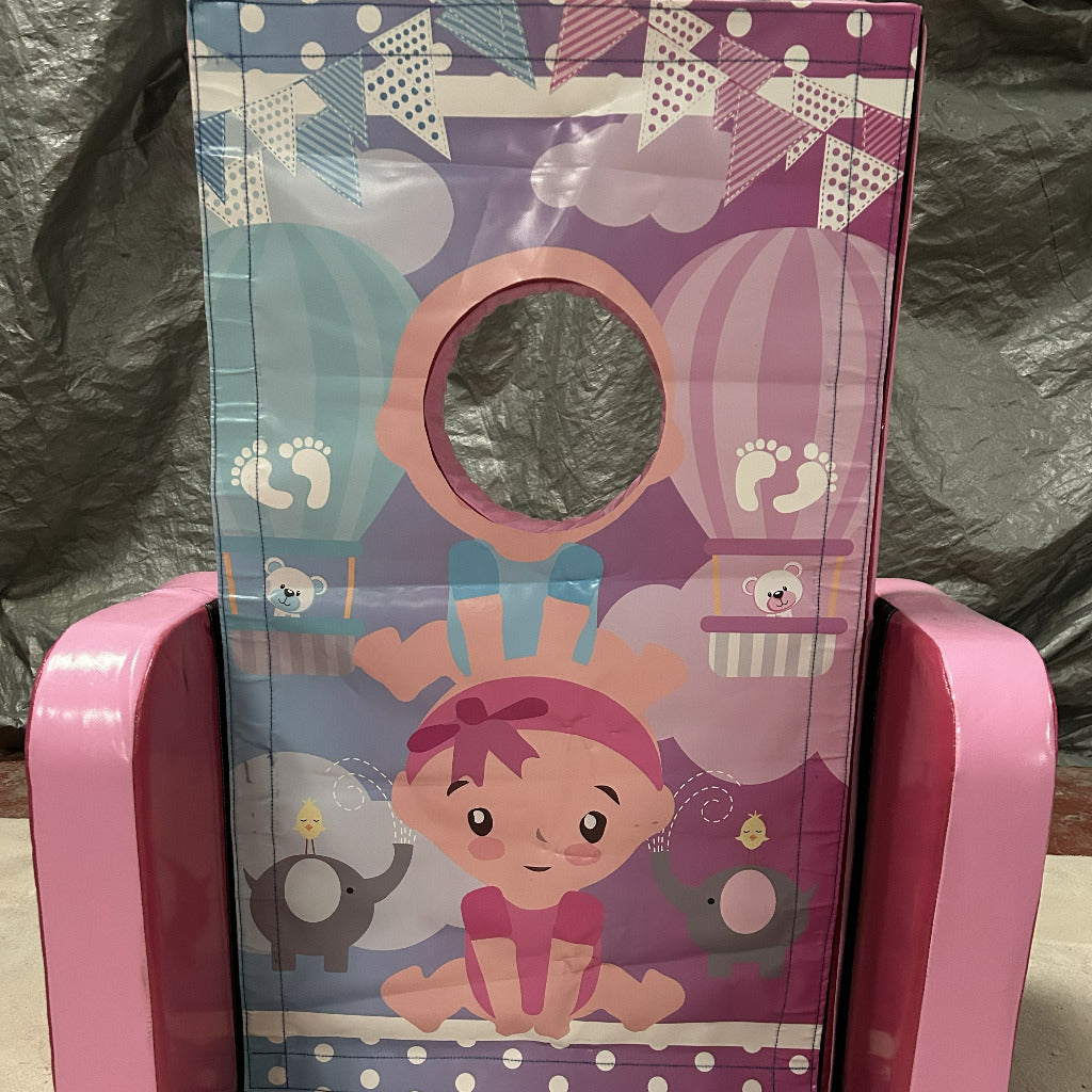 Gender Reveal Baby ‘Face in Hole’ Peek a Boo Pink