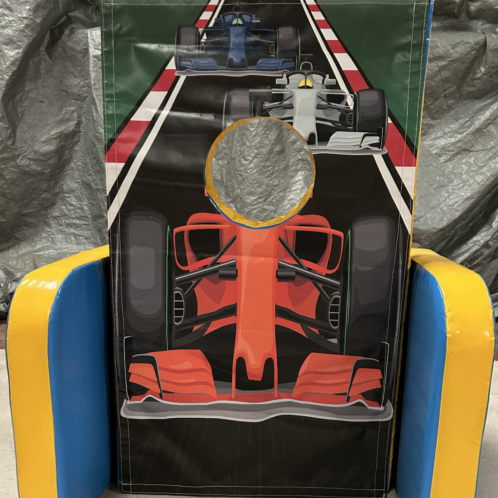 Car / Traffic / Transport ‘Face in Hole’  Peek a Boo Blue & Yellow