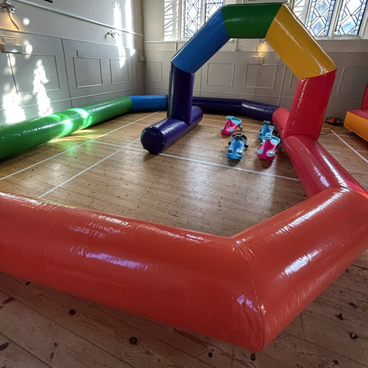 4x Didi Cars Walk 'n' Rides Animal Hoppers (with inflatable track) Rainbow