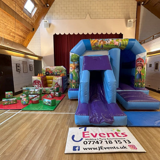 Farm Bounce n Slide, Ball Pool, Soft Play, Face In The Hole & Hopscotch Package