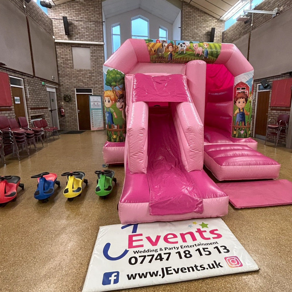 Pink Bounce 'n' Slide Farm Yard 2 Themed