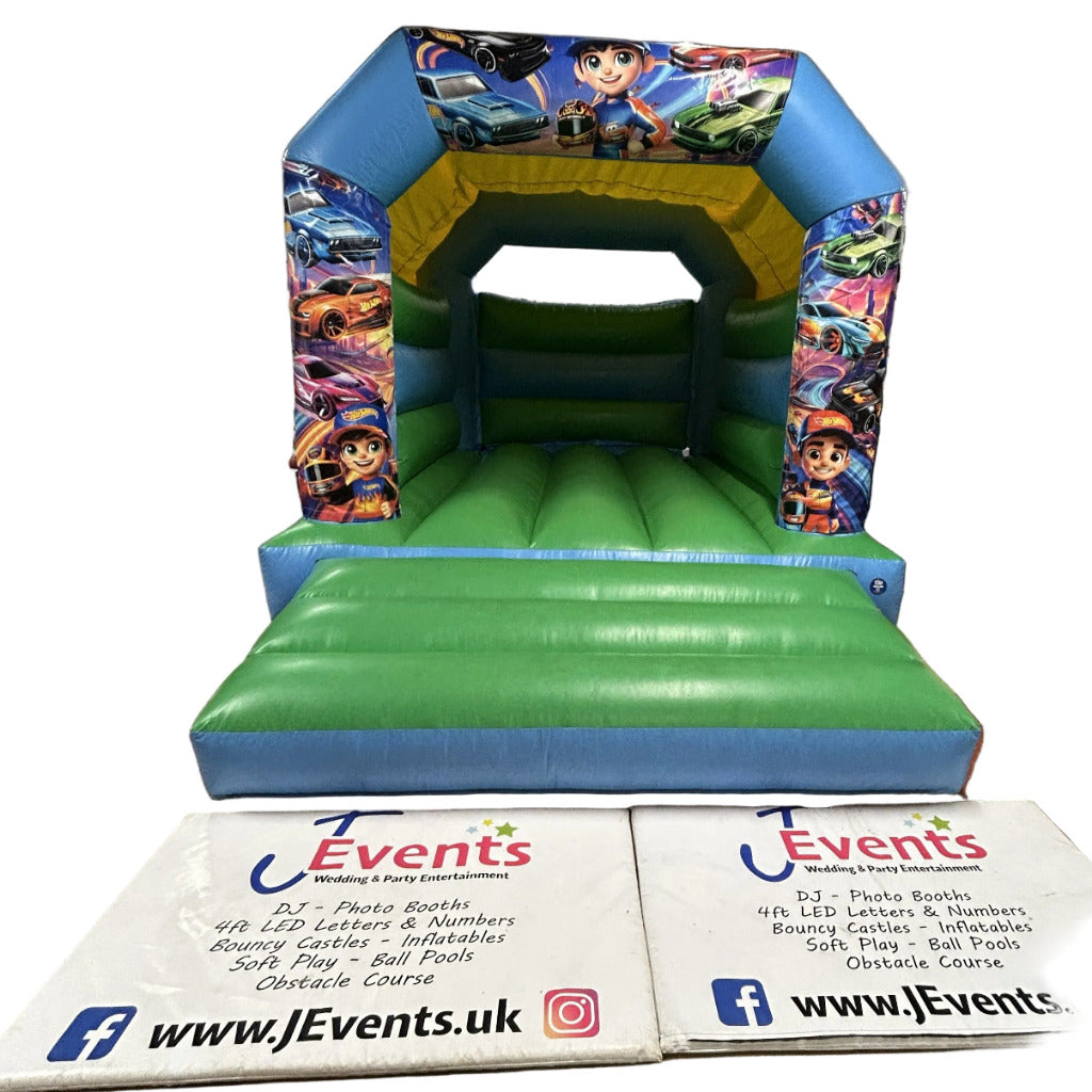 Blue & Green Bouncy Castle Hot Wheels