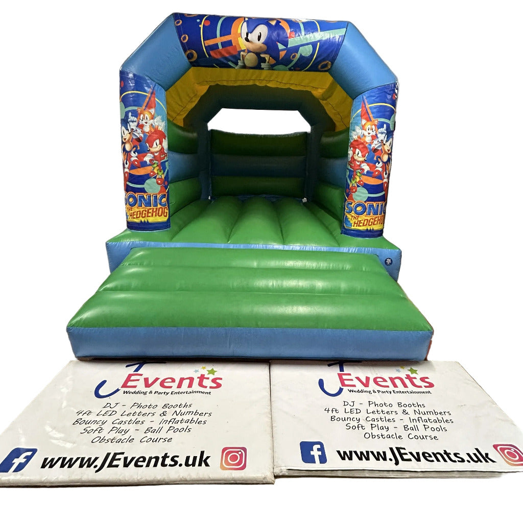 Sonic The Hedgehog Bouncy Castle Blue & Green