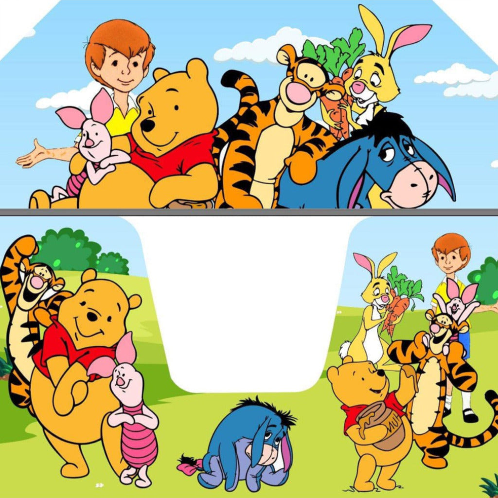 Winnie The Pooh Bear Light Pastel Pink & Light Pastel Blue Inflatable Ball Pool Air Juggler