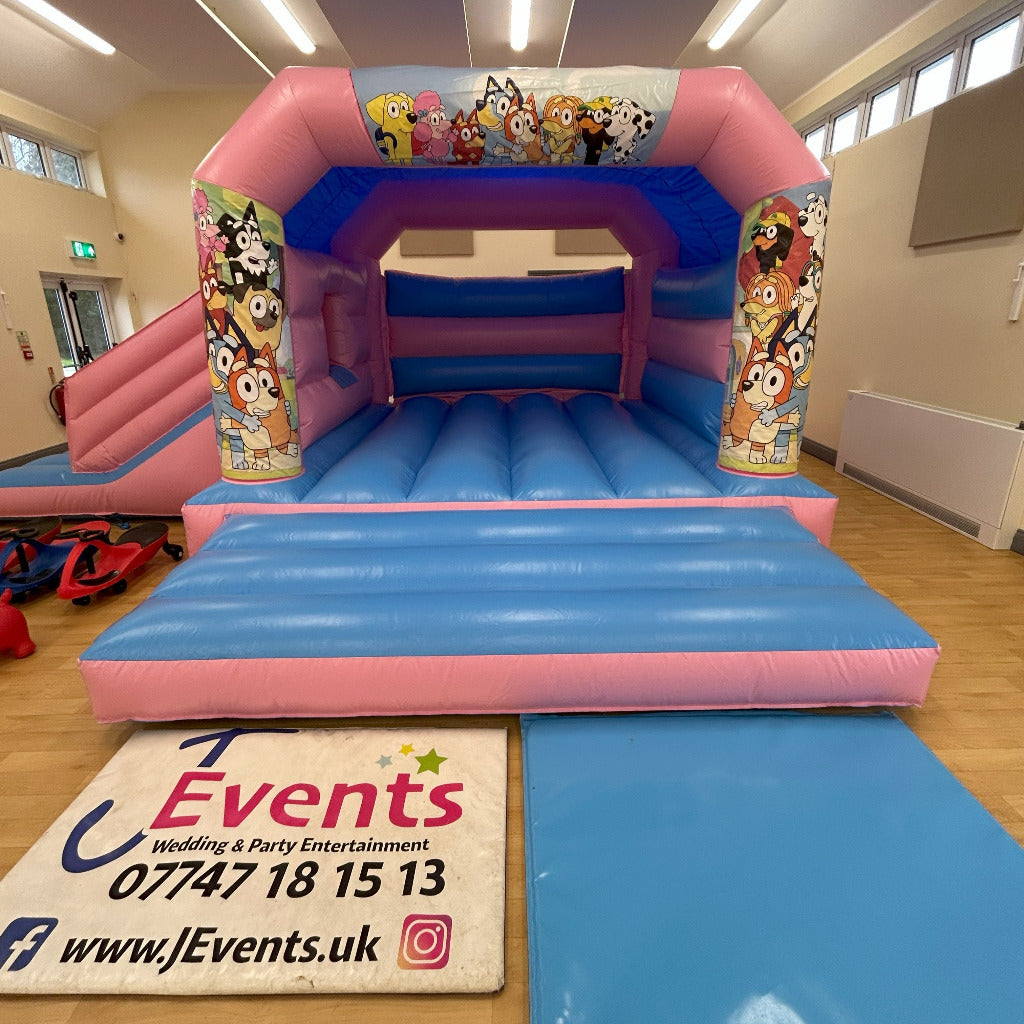 Bluey Pastel Pink & Pastel Blue Bounce 'n' Slide