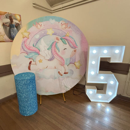 6ft Round Unicorn Backdrop Hoop