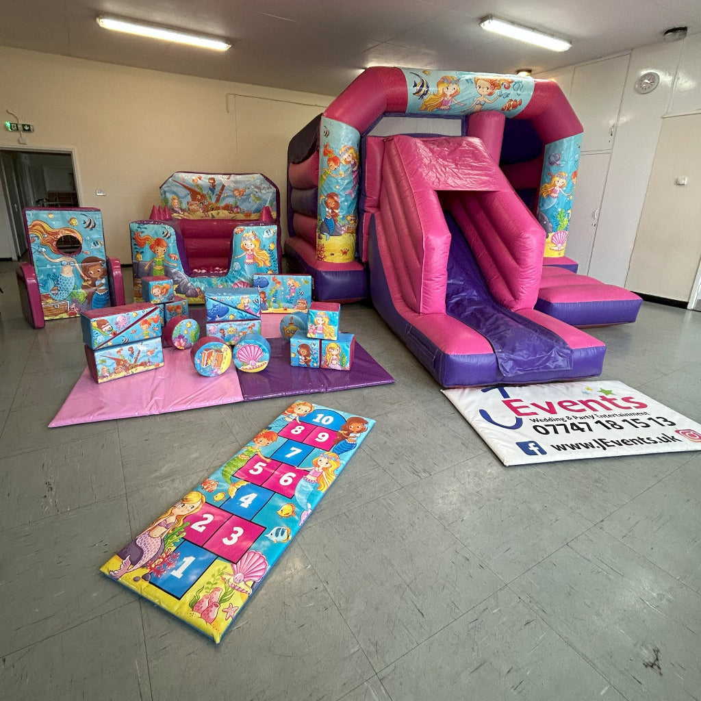 Pink & Purple Bounce 'n' Slide Mermaid 2 Themed