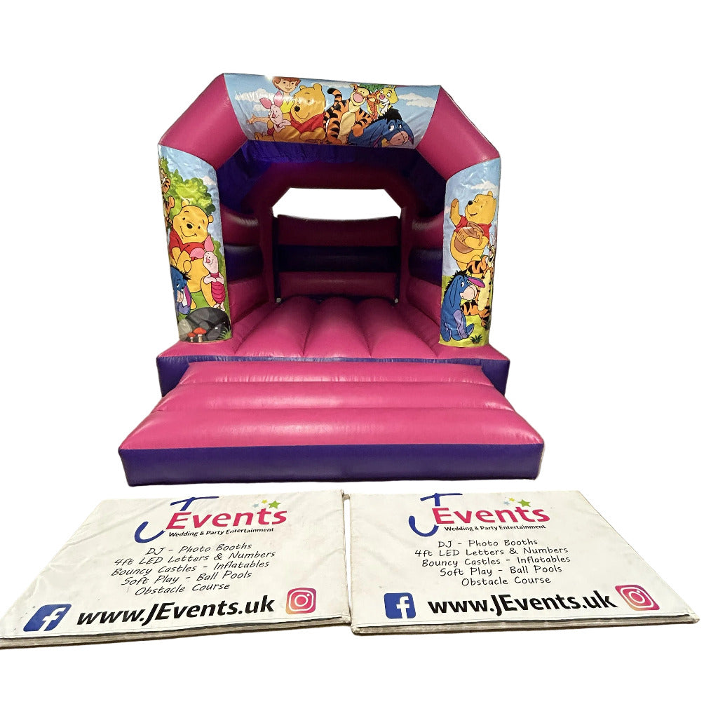 Winnie The Pooh Bear & Friends Bouncy Castle Pink & Purple
