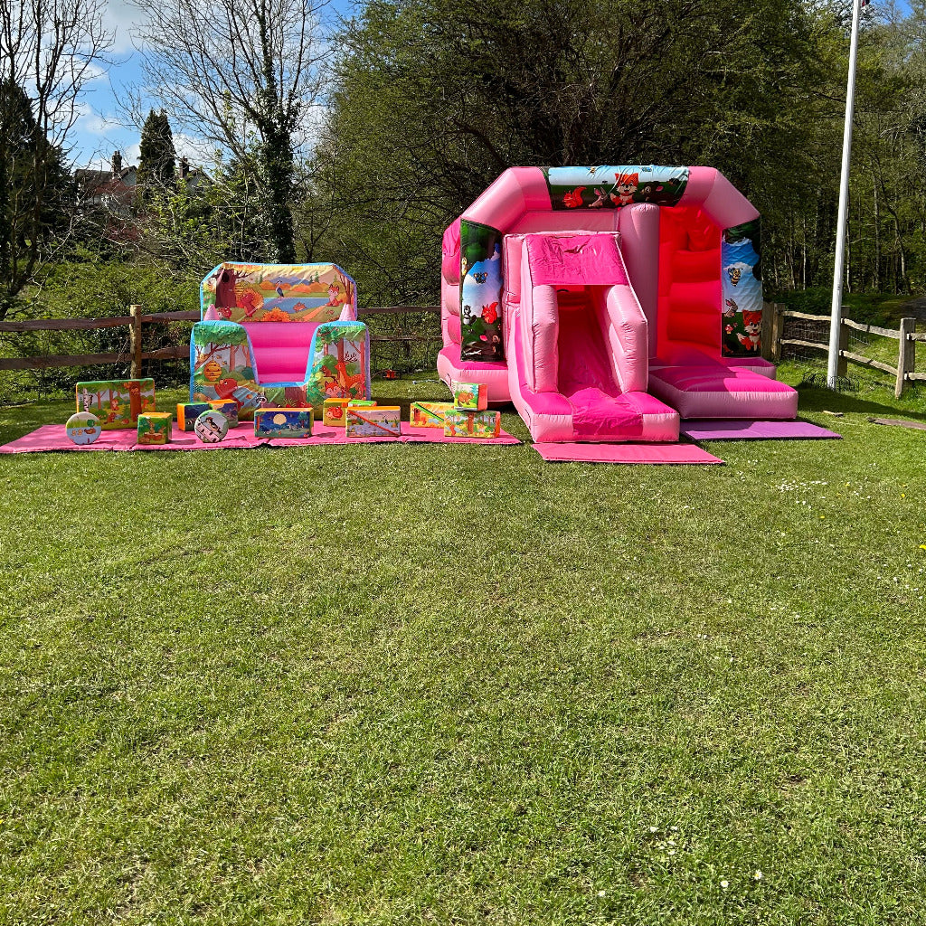 Woodland Bounce n Slide, Ball Pool & Soft Play Pink Package