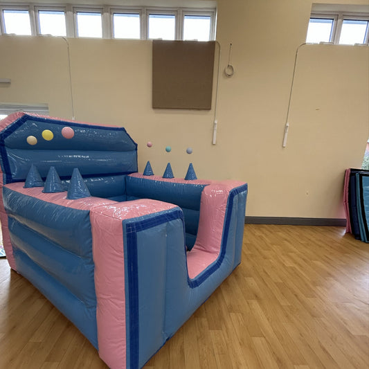 Pastel Blue & Pastel Pink Inflatable Ball Pool Air Juggler