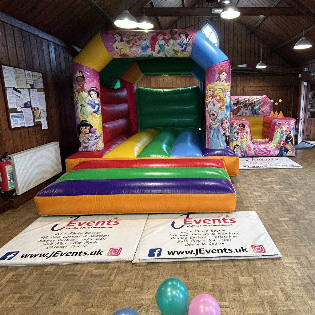 Princess 2 Bouncy Castle Multicoloured Rainbow