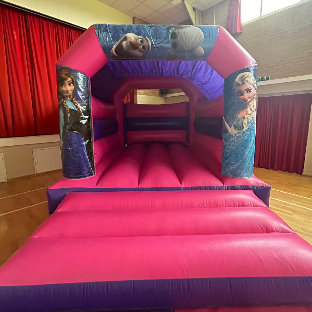 Frozen Bouncy Castle Pink & Purple