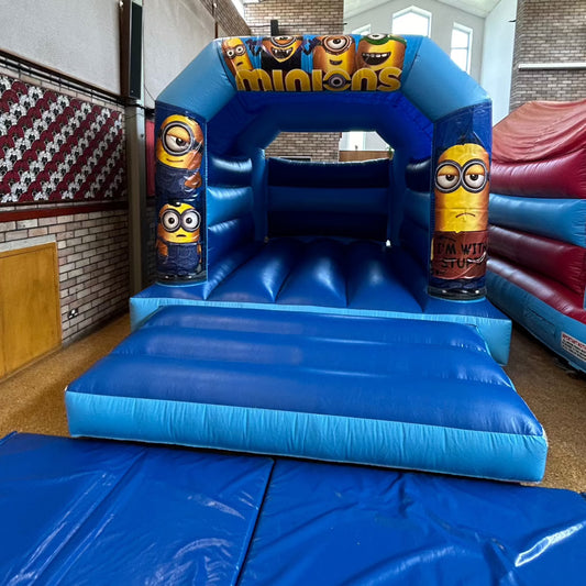 Yellow Guys Bouncy Castle Blue