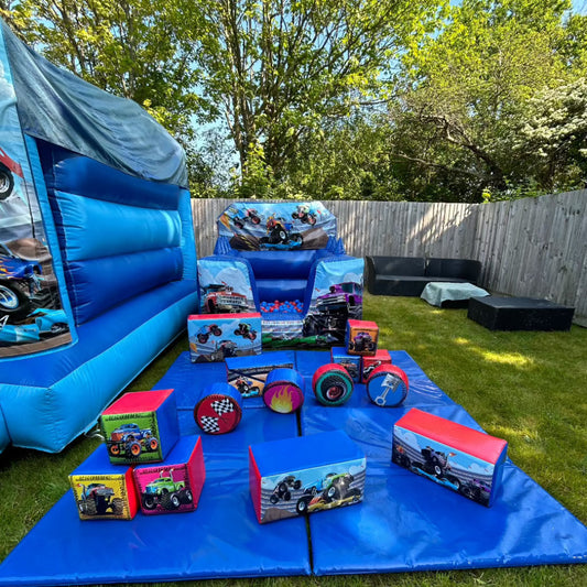 Monster Truck Blue Inflatable Ball Pool Air Juggler