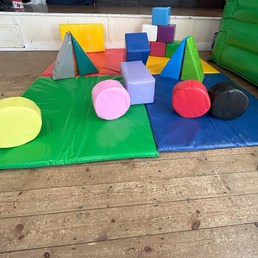 Multicoloured Rainbow Soft Play Shapes