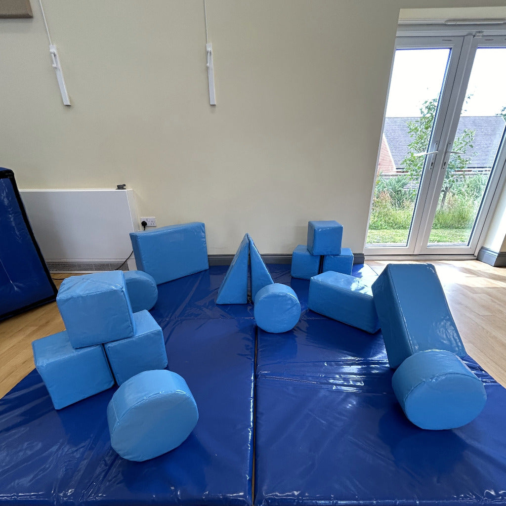Pastel Blue Soft Play Shapes